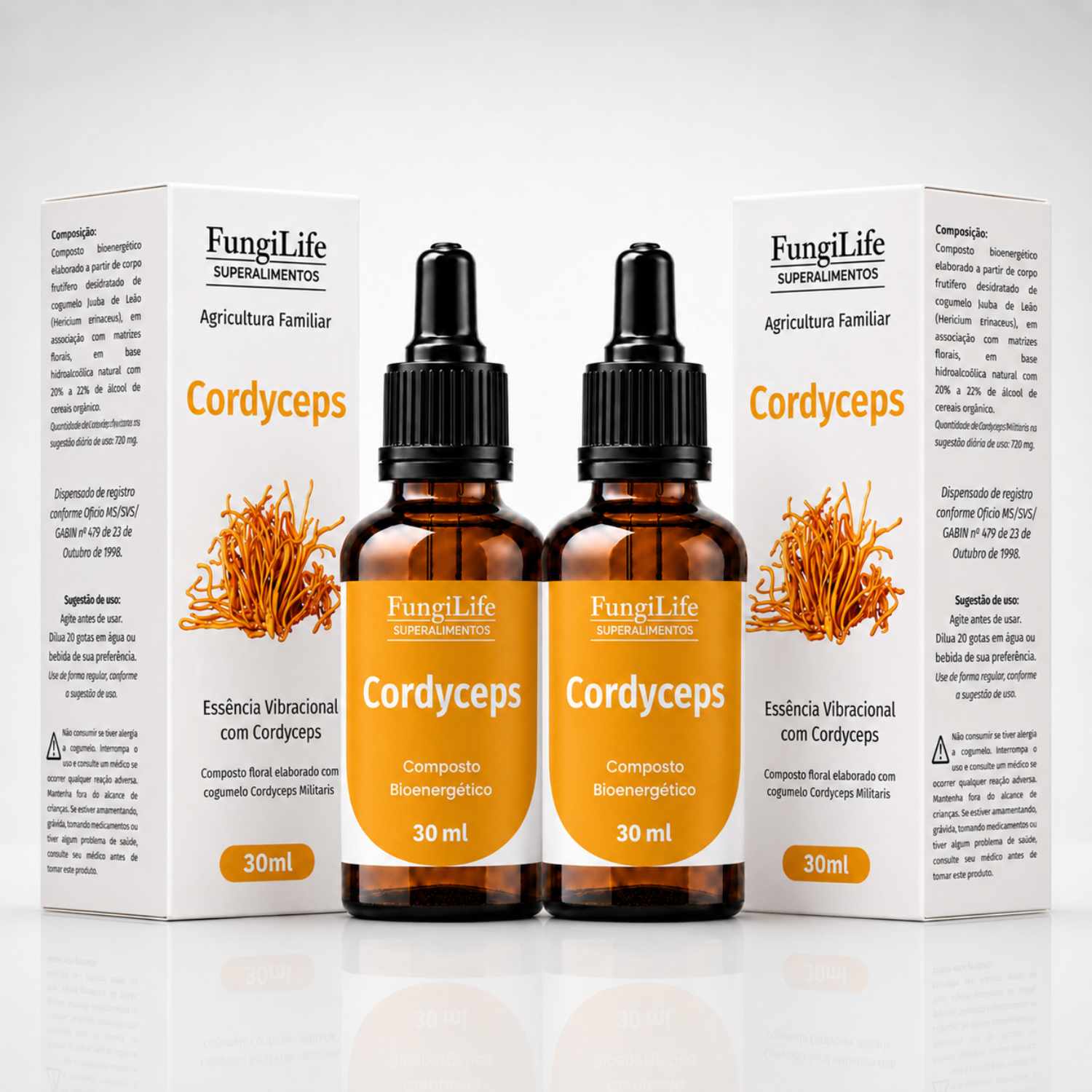 Cogumelo Cordyceps Militaris | Extrato Líquido 30ml