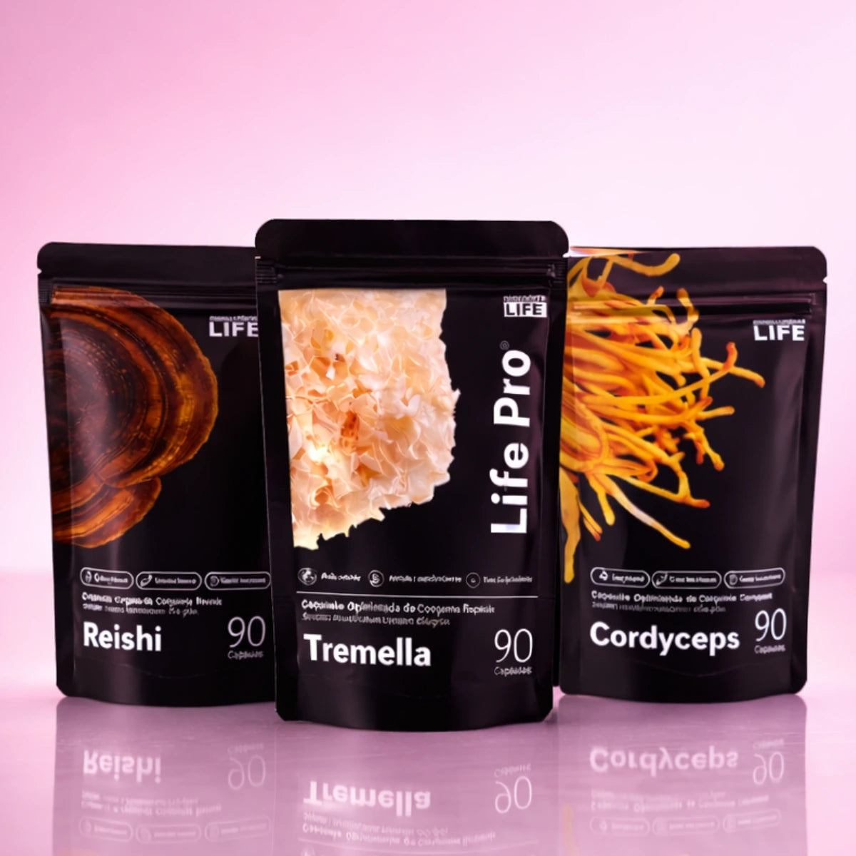 Kit Energia, Equilíbrio e Auto Cuidado | Cordyceps + Reishi + Tremella