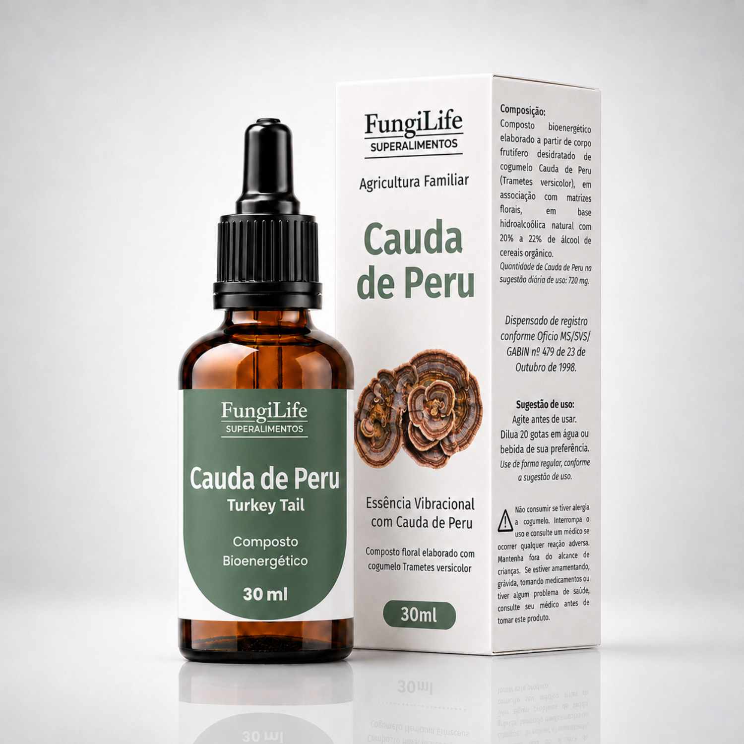 Cogumelo Cauda de Peru | Extrato Líquido 30ml
