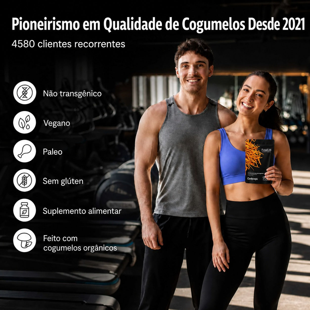 Cogumelo Cordyceps Militaris | Extrato Encapsulado 90 caps