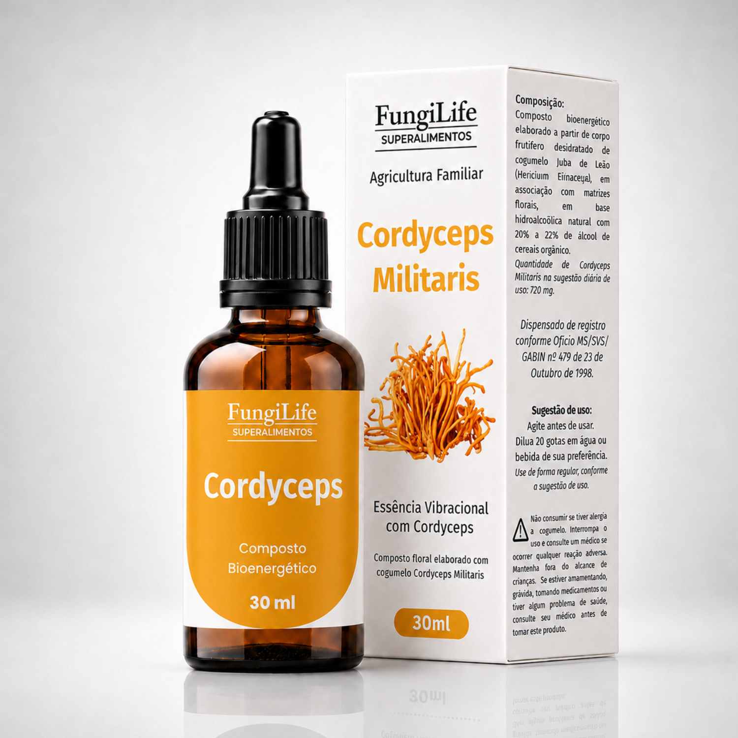 Cogumelo Cordyceps Militaris | Extrato Líquido 30ml