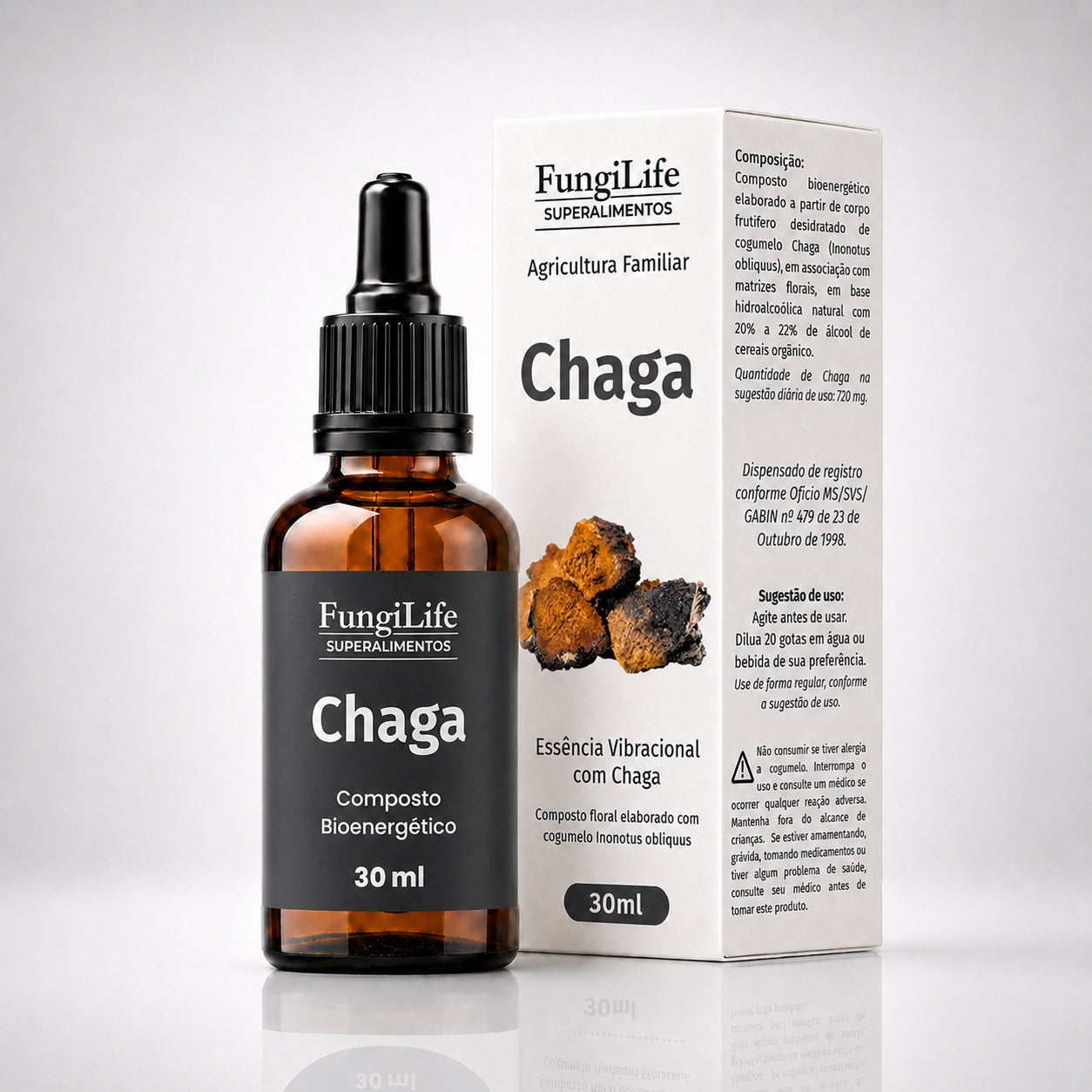 Cogumelo Chaga | Extrato Líquido 30ml