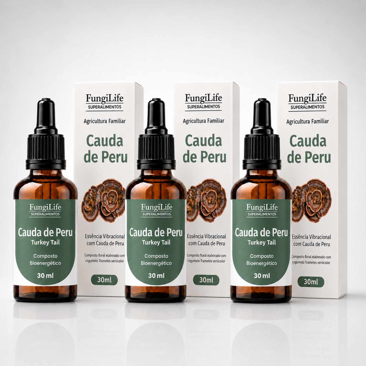 Cogumelo Cauda de Peru | Extrato Líquido 30ml
