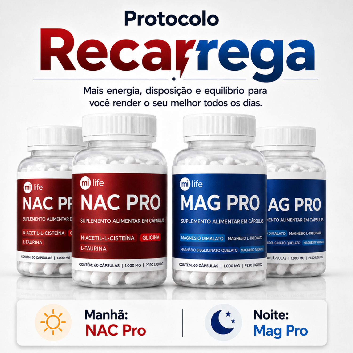 Kit Recarrega | NAC Pro + MAG Pro 60 caps