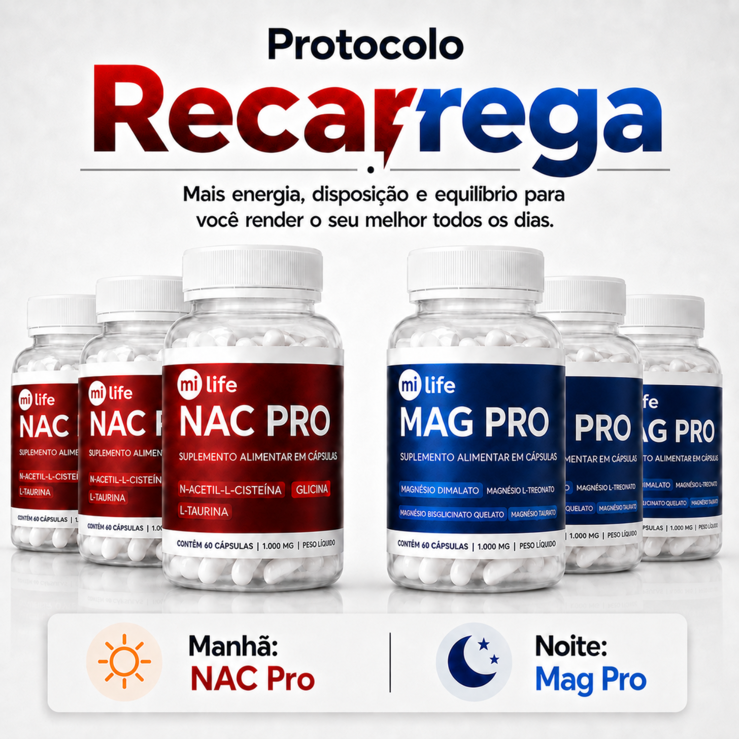 Kit Recarrega | NAC Pro + MAG Pro 60 caps